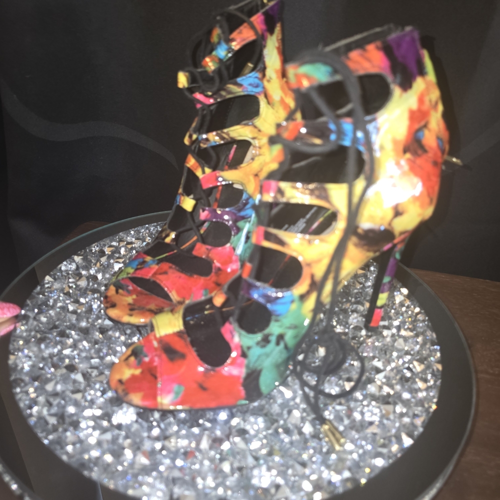 Steve Madden Multicolor Strappy Heels - Picture 4 of 6